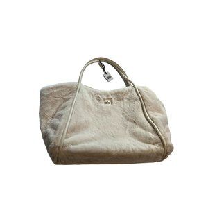 NWT** ALO Yoga Faux Fur Tote Bag in Ivory